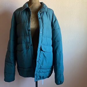 Zara Men's Blue Puffer Jacket
